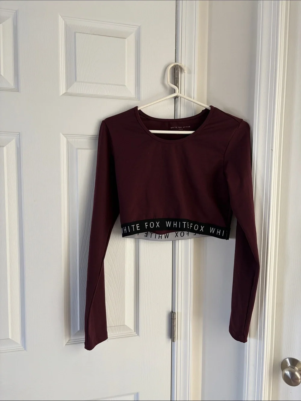 White Fox Active STAY Crop Top